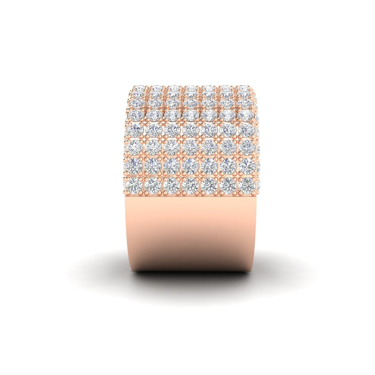 6.11CT Round Cut Moissanite Women's Wedding Band Ring 14K White Gold Plated