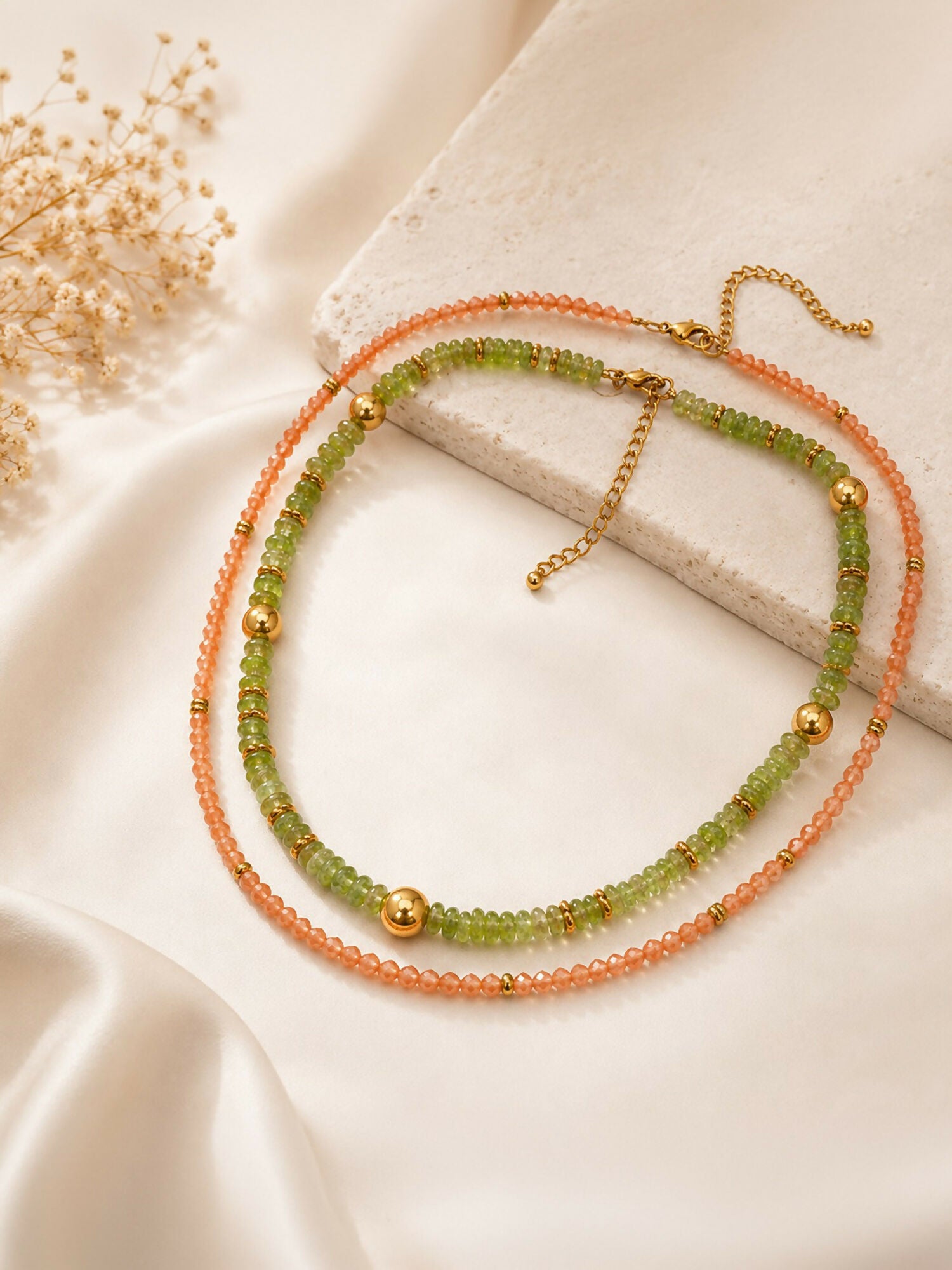 Multicolor Beaded Layered Choker Necklace