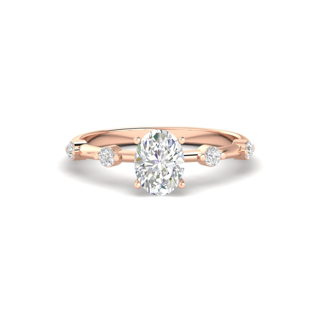 1.21 Ct Oval Cut Moissanite Solitaire Engagement Ring 14K Yellow Gold Plated