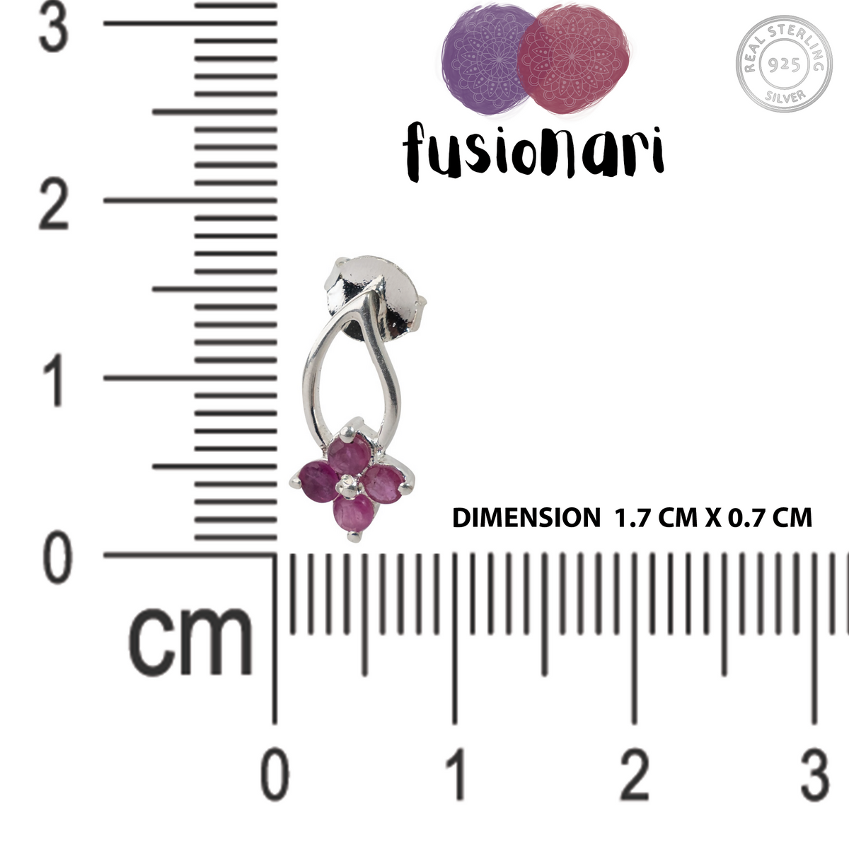 925 Sterling Silver Ruby Earrings for Women | Natural Red Gemstone Drop Earrings | Elegant Silver Jewelry Gift