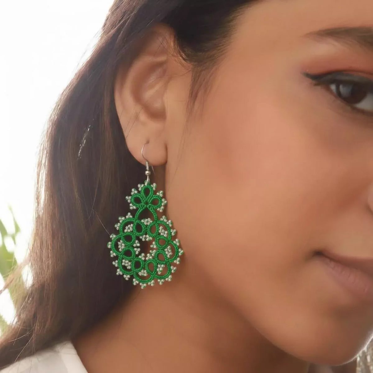 Emerald Whirl Earrings