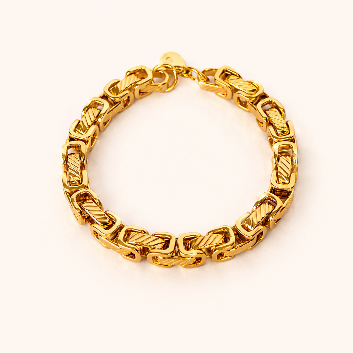 Royal Titan 18K Gold Plated Link Bracelet for Men