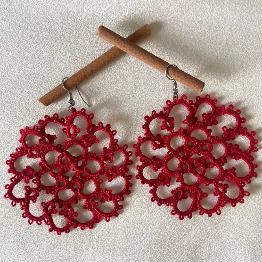 Crimson Burst Earrings