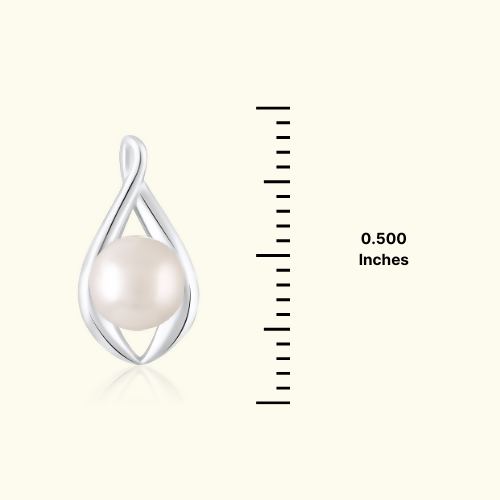 Silver Embrace Pearl Studs