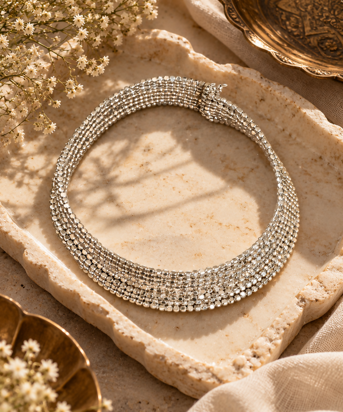 Tara brass necklace