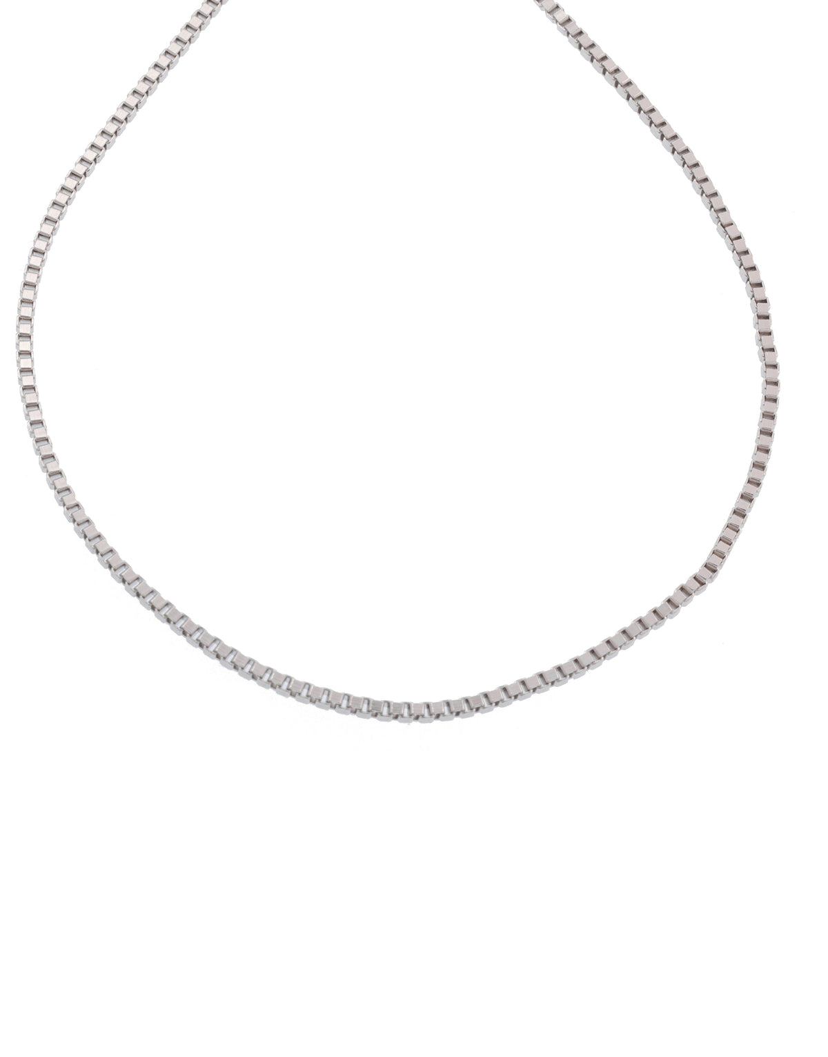 minimal sleek sterling silver box chain anklet