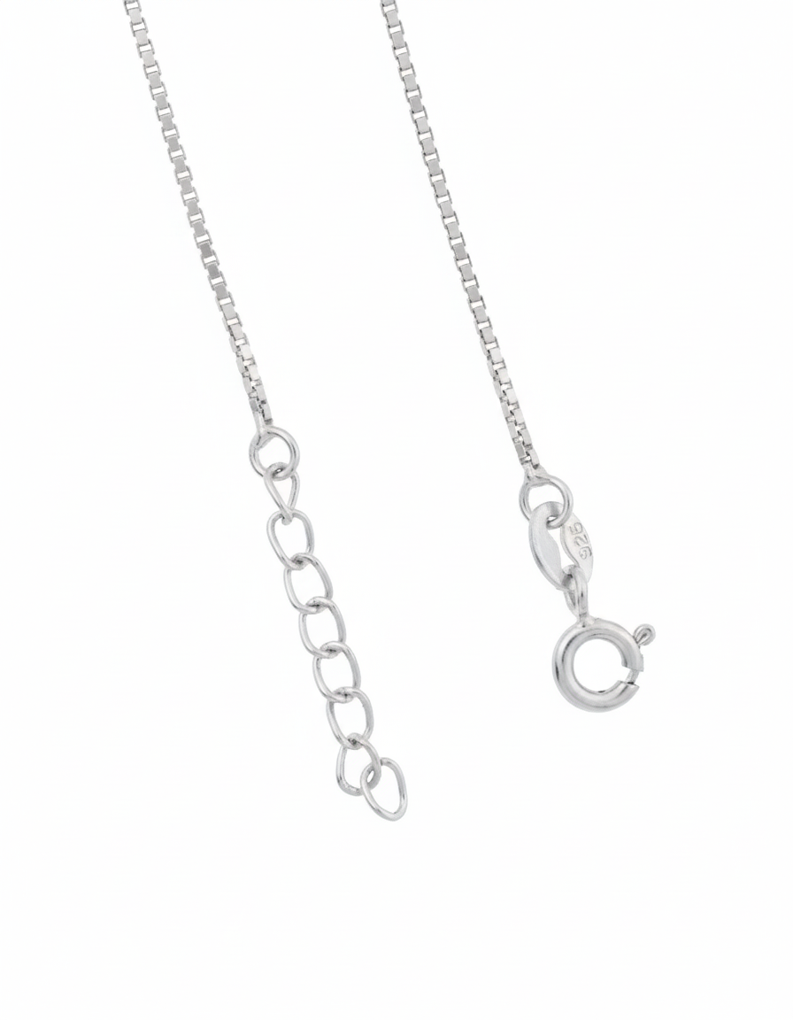 sleek sterling silver box chain for pendants