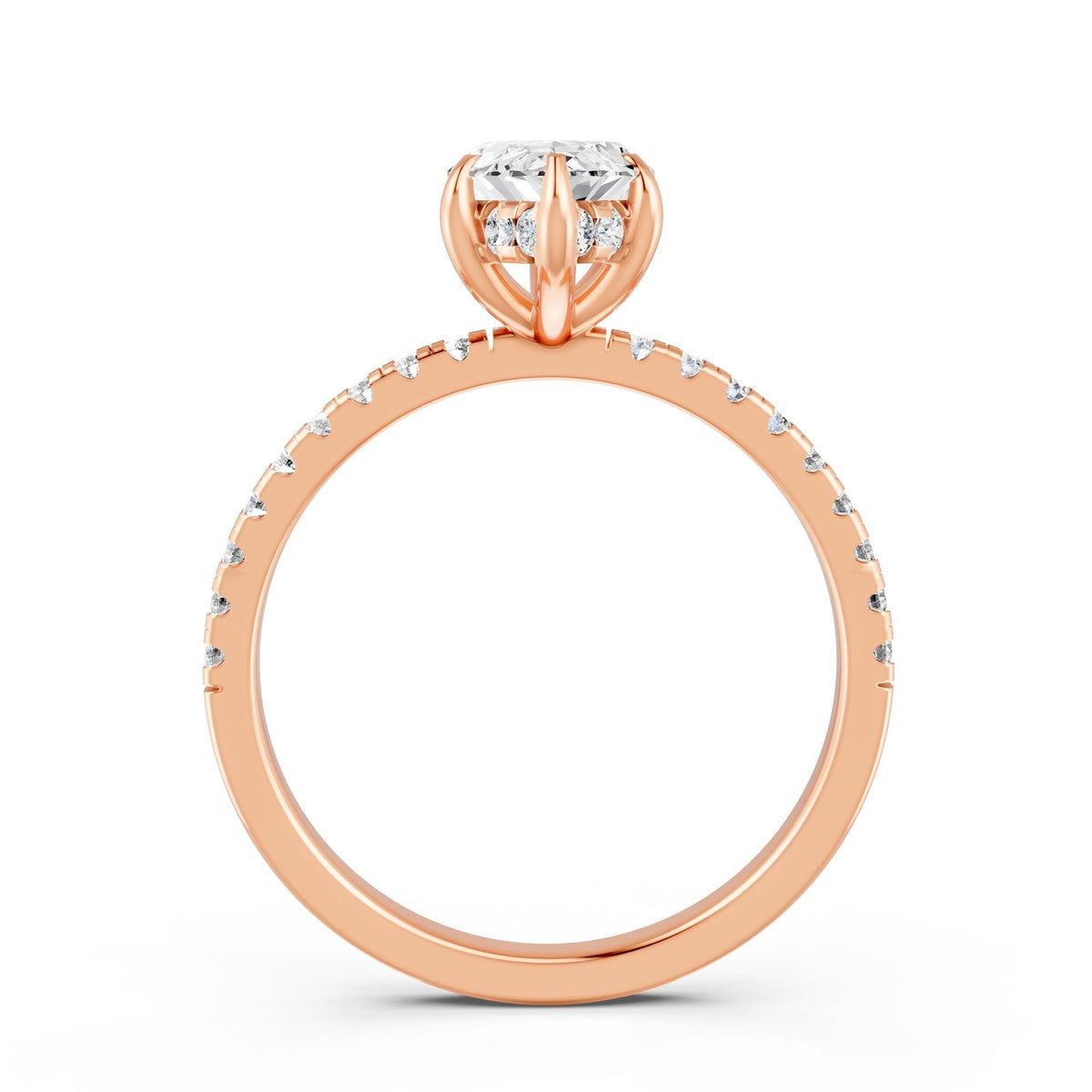 1.72Ct Marquise Cut Moissanite Hidden Halo Engegment Ring 14K Gold Plated