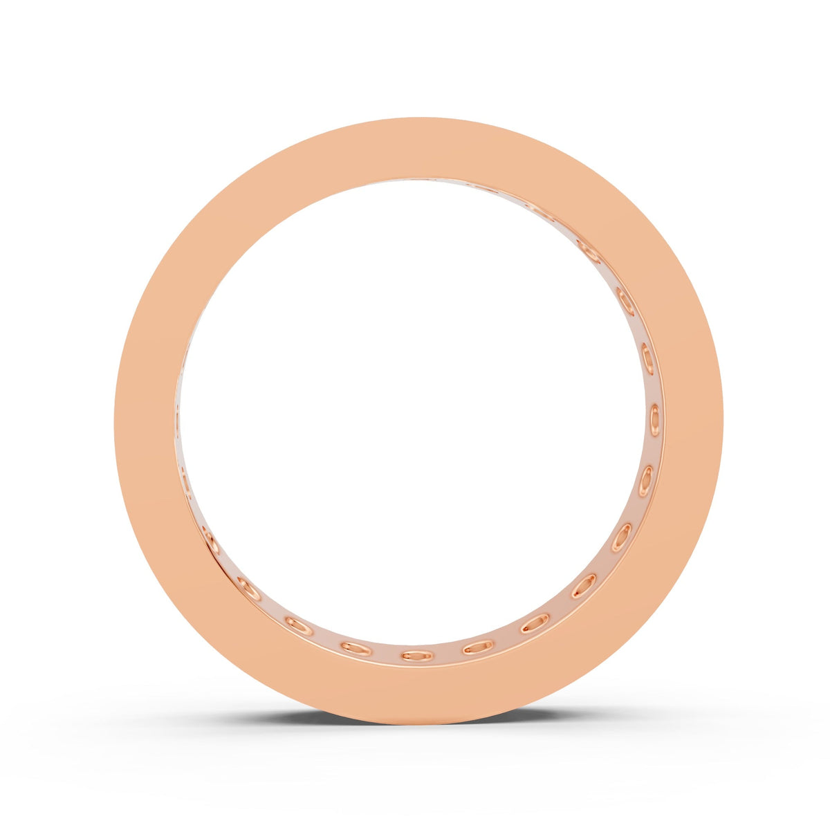 1.38Ct Round Cut Moissanite Channel Set Full Eternity Band Ring 14K Gold Plated