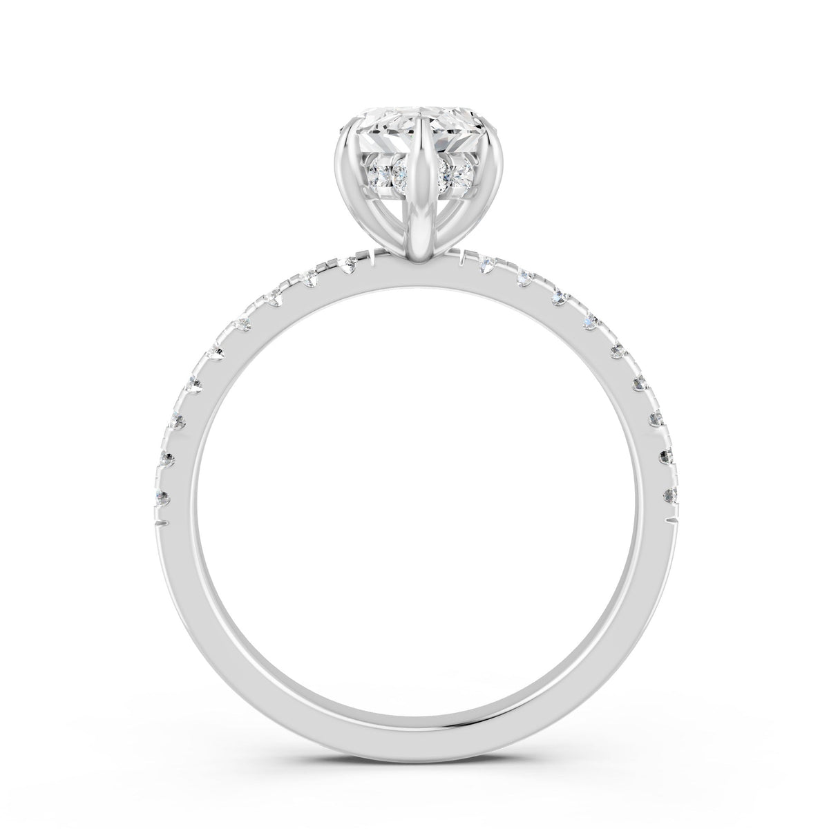 1.72Ct Marquise Cut Moissanite Hidden Halo Engegment Ring 14K Gold Plated