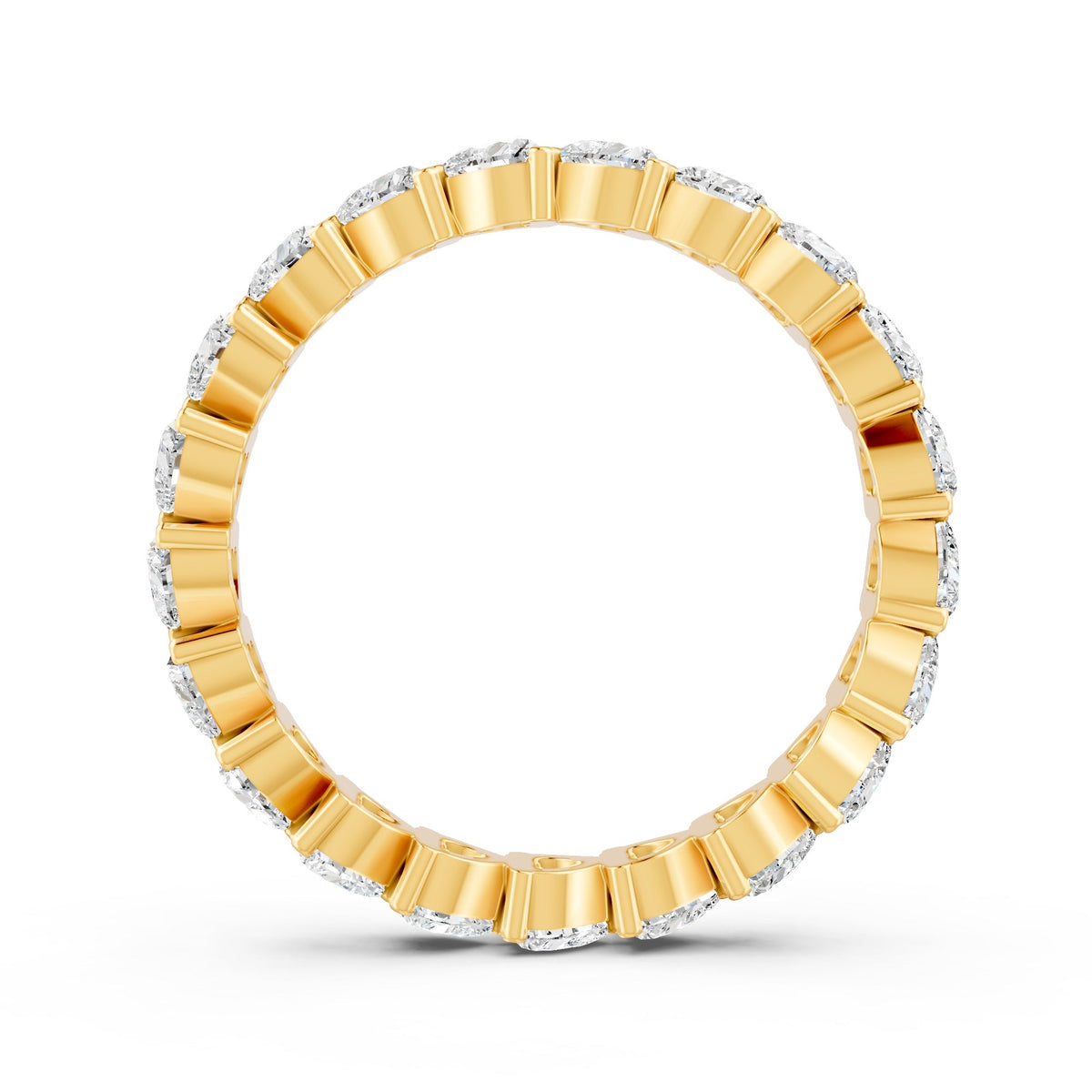 1.90 Ct Heart Cut Moissanite Full Eternity Band Ring In 14K Gold Plated