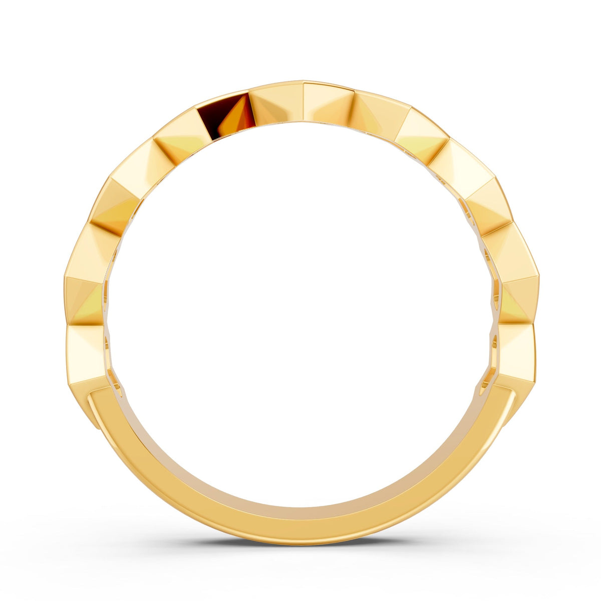 0.14Ct Round Cut Moissanite Half Eternity Band Ring 14K Gold Plated