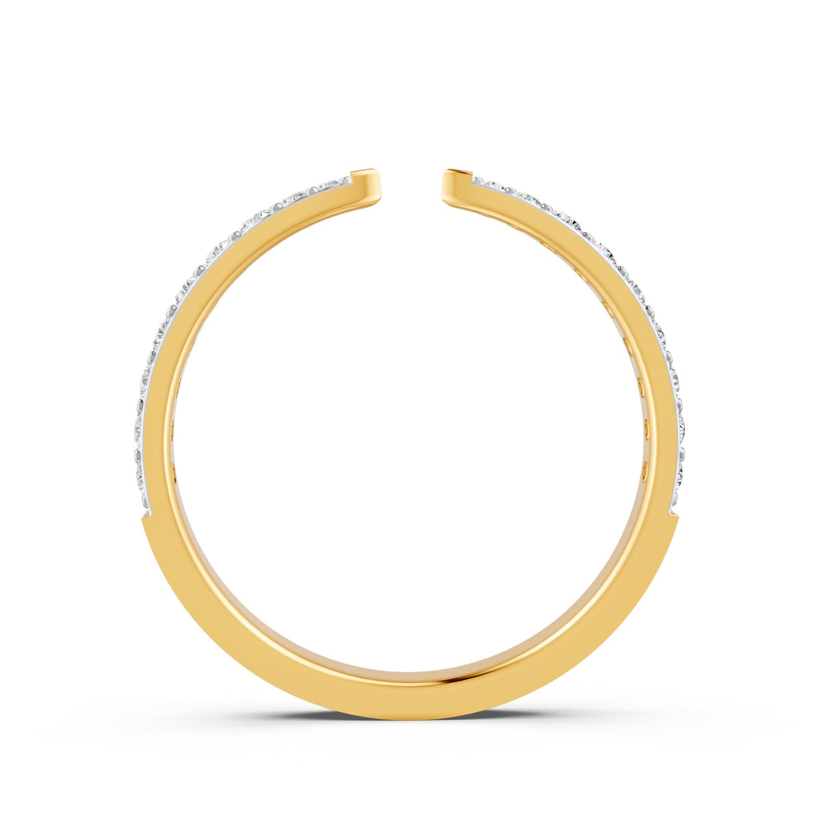 0.24Ct Round Cut Moissanite Couple Wedding Band Ring 14K Gold Plated
