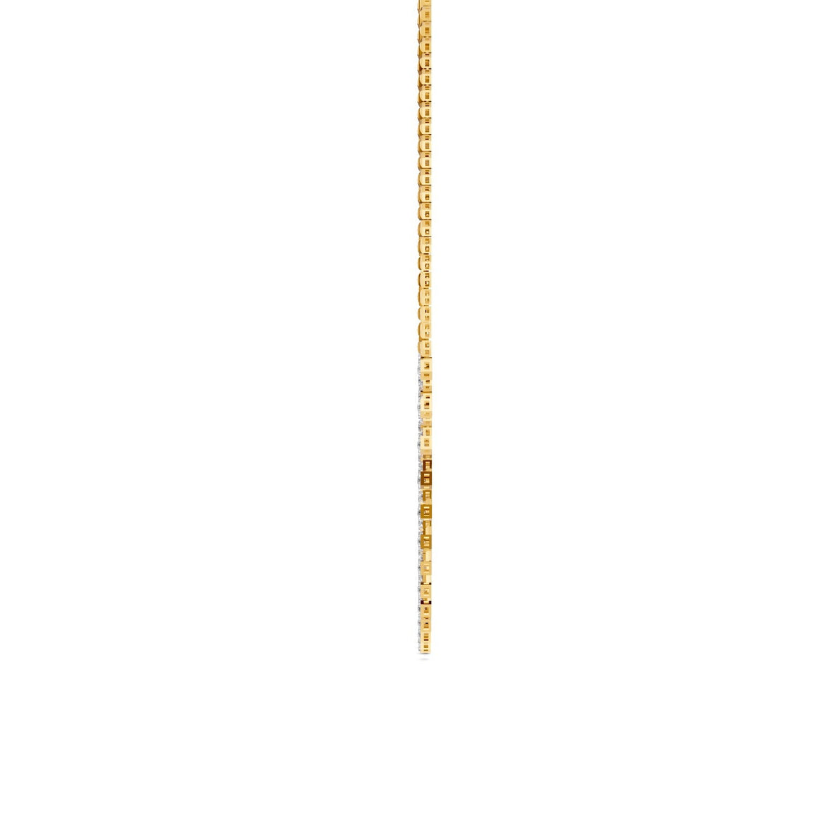 4.51 Ct Round Cut Moissanite Fringe Statement Necklace In 14K Yellow Gold Plated