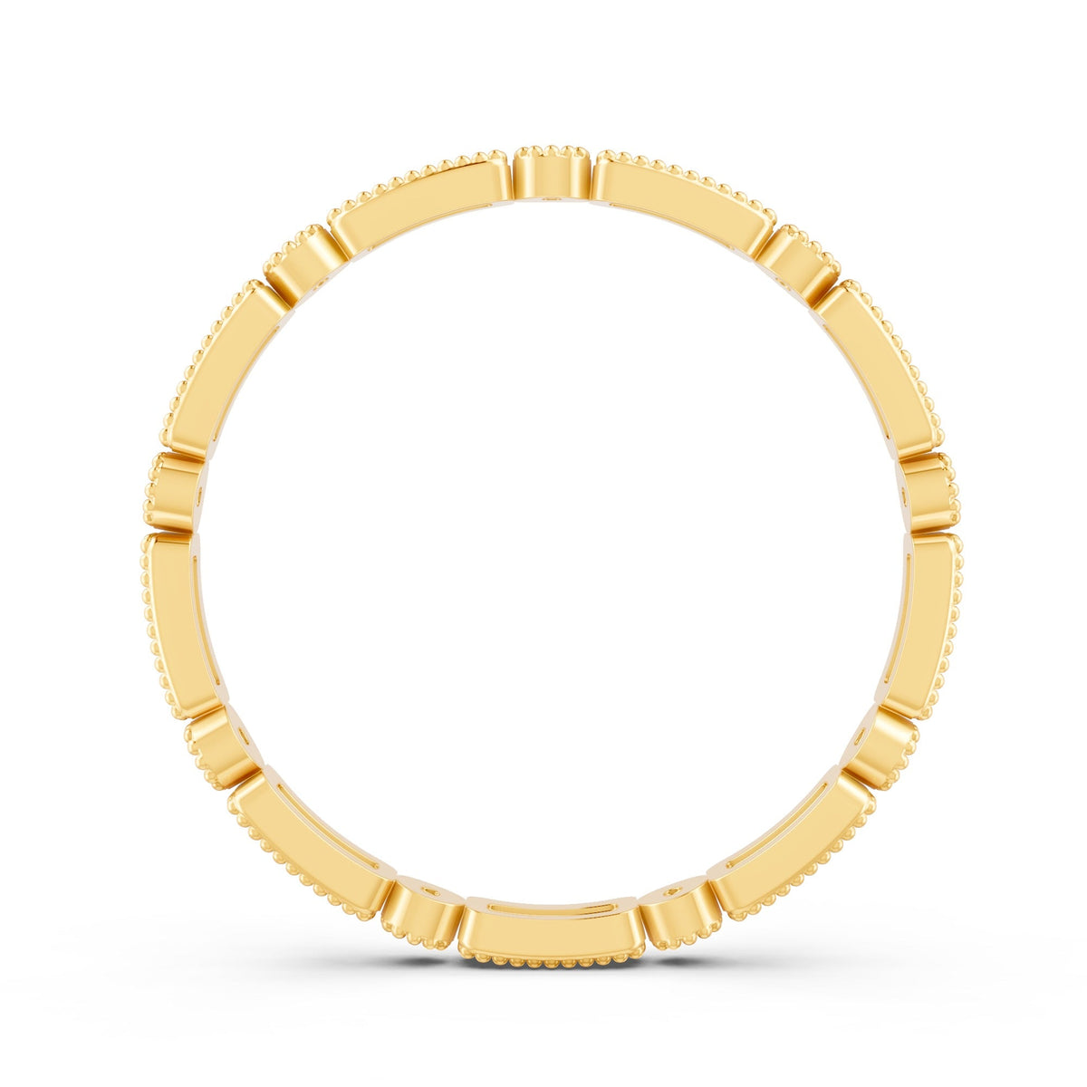 0.18Ct Round Cut Moissanite Full Eternity Band Ring In 14K Gold Plated