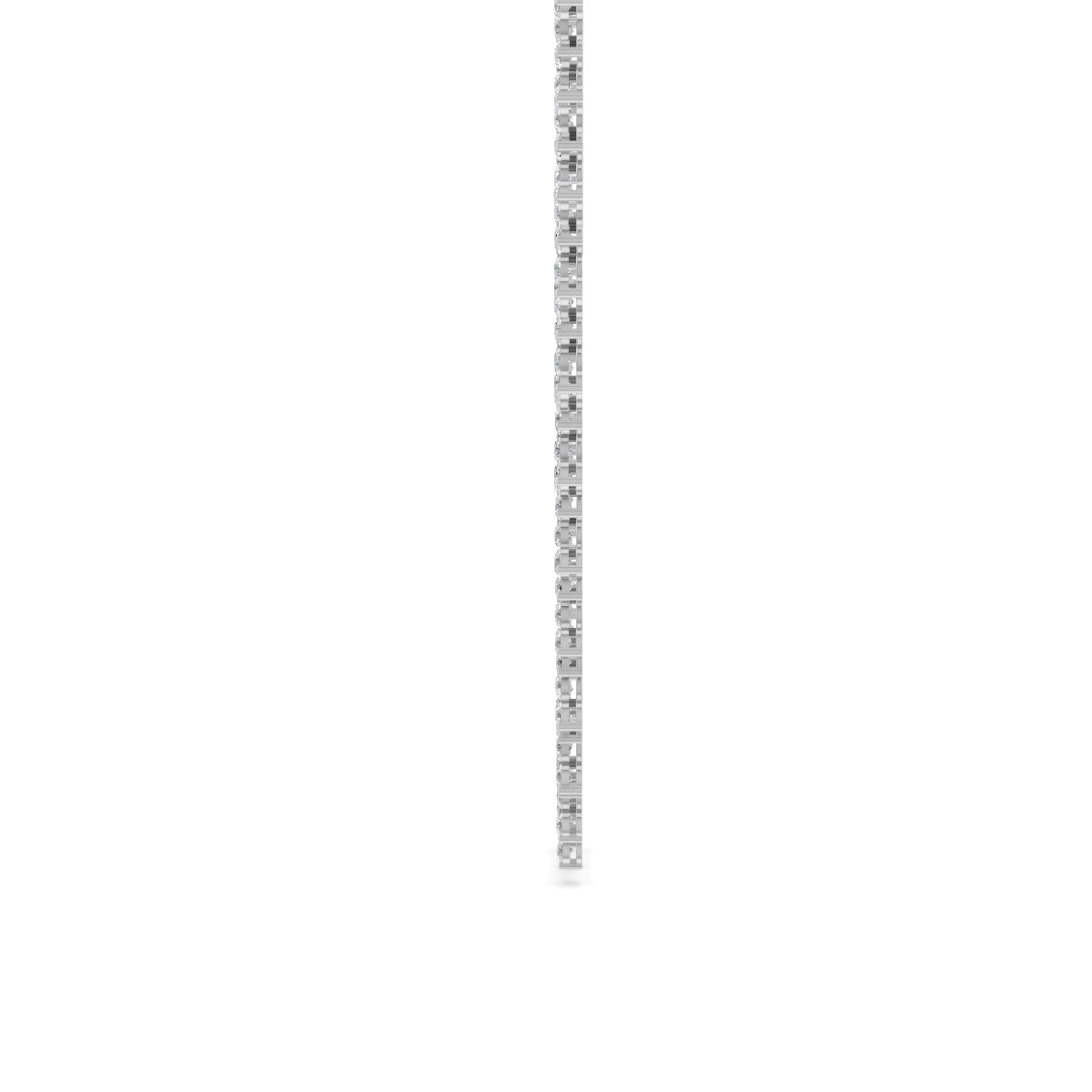 16.90 Ct Round Cut Moissanite Floral Cluster Tennis Necklace 14K Yellow Gold Plated