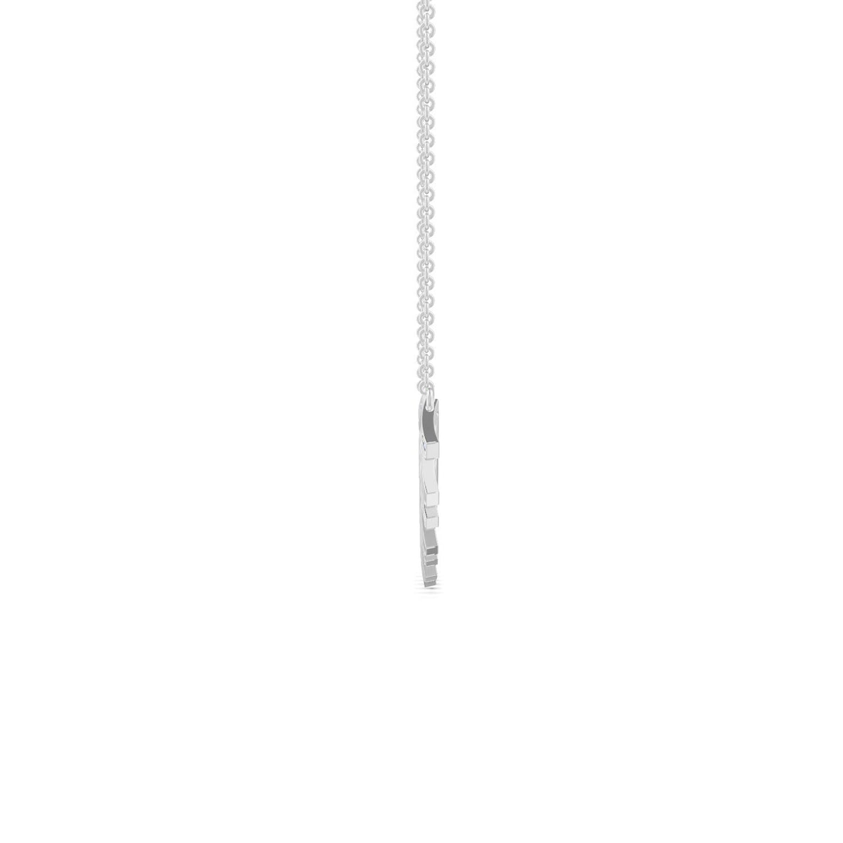 0.29 Ct Round Cut Moissanite Minimalist Chain Necklace 14K Yellow Gold Plated
