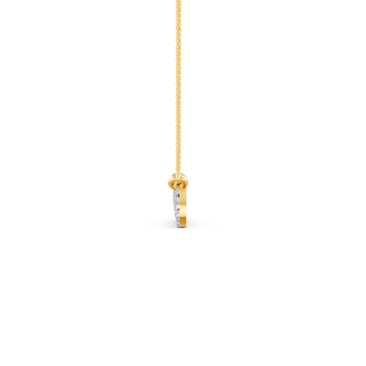 0.33Ct Round Cut Moissanite Infinity Pendant Necklace 14K Yellow Gold Plated