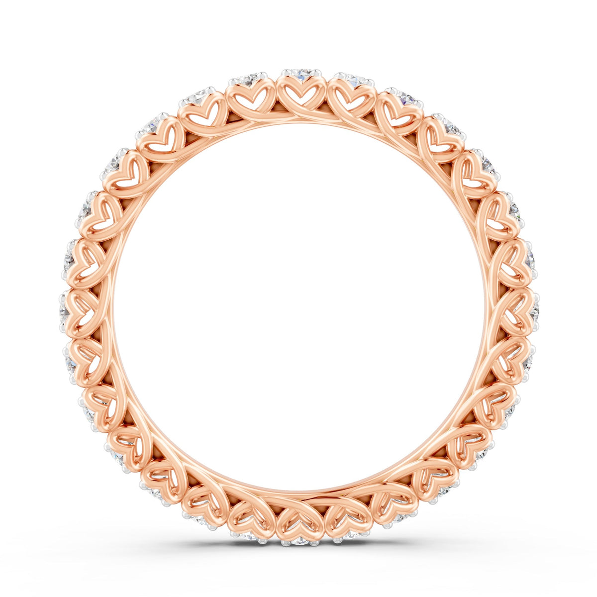 0.54Ct Round Cut Moissanite Full Eternity Band Ring 14K Gold Plated