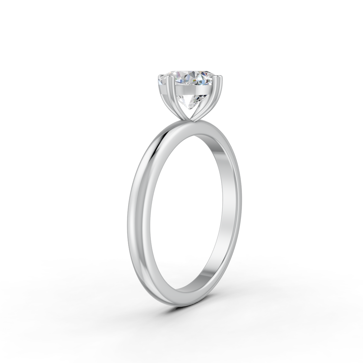 1-5 Ct Cushion Cut Real Moissanite Clow Prong Solitaire Ring 14K Yellow Gold Plated