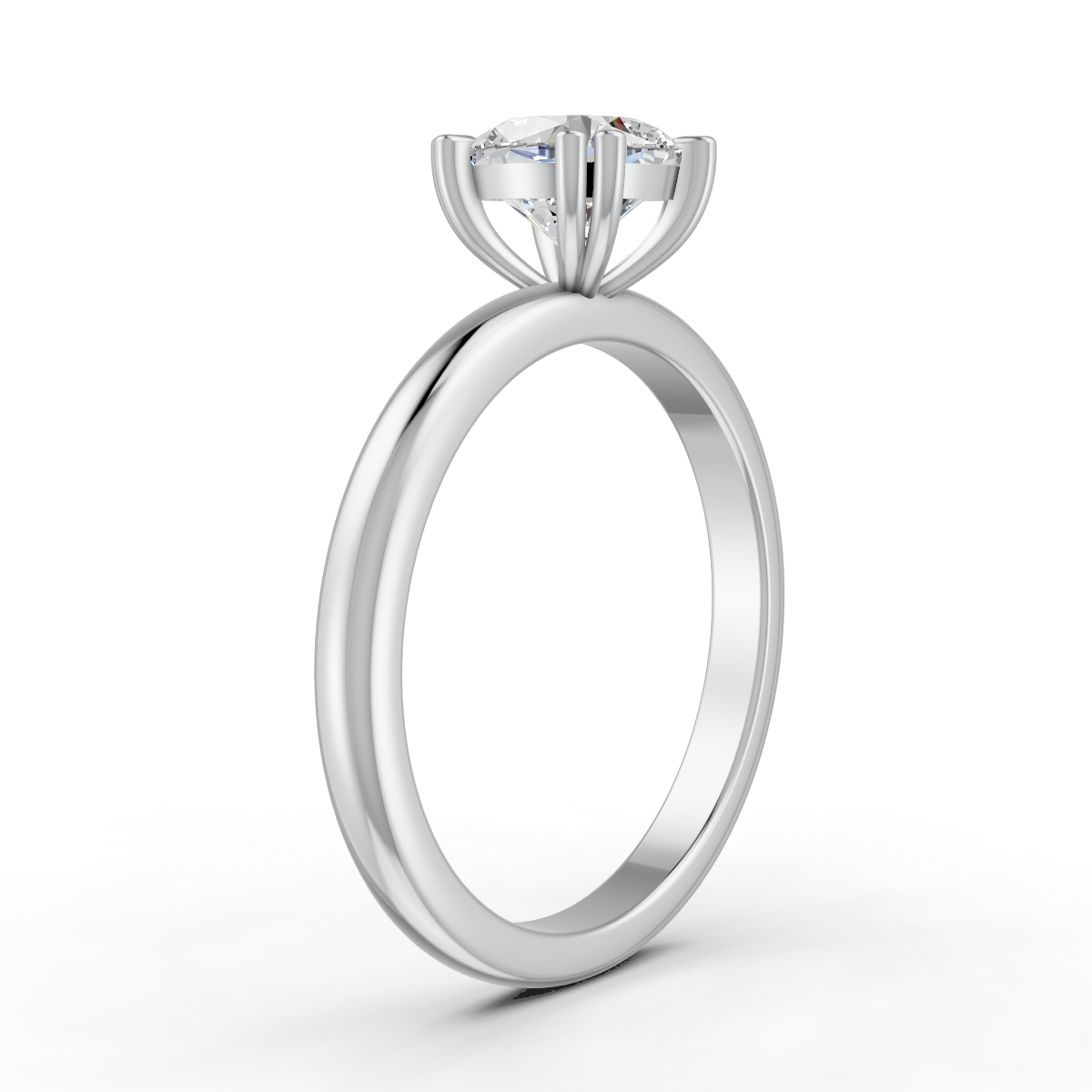 1-5 Ct Cushion Cut Real Moissanite Double Prong Solitaire Ring 14K Yellow Gold Plated