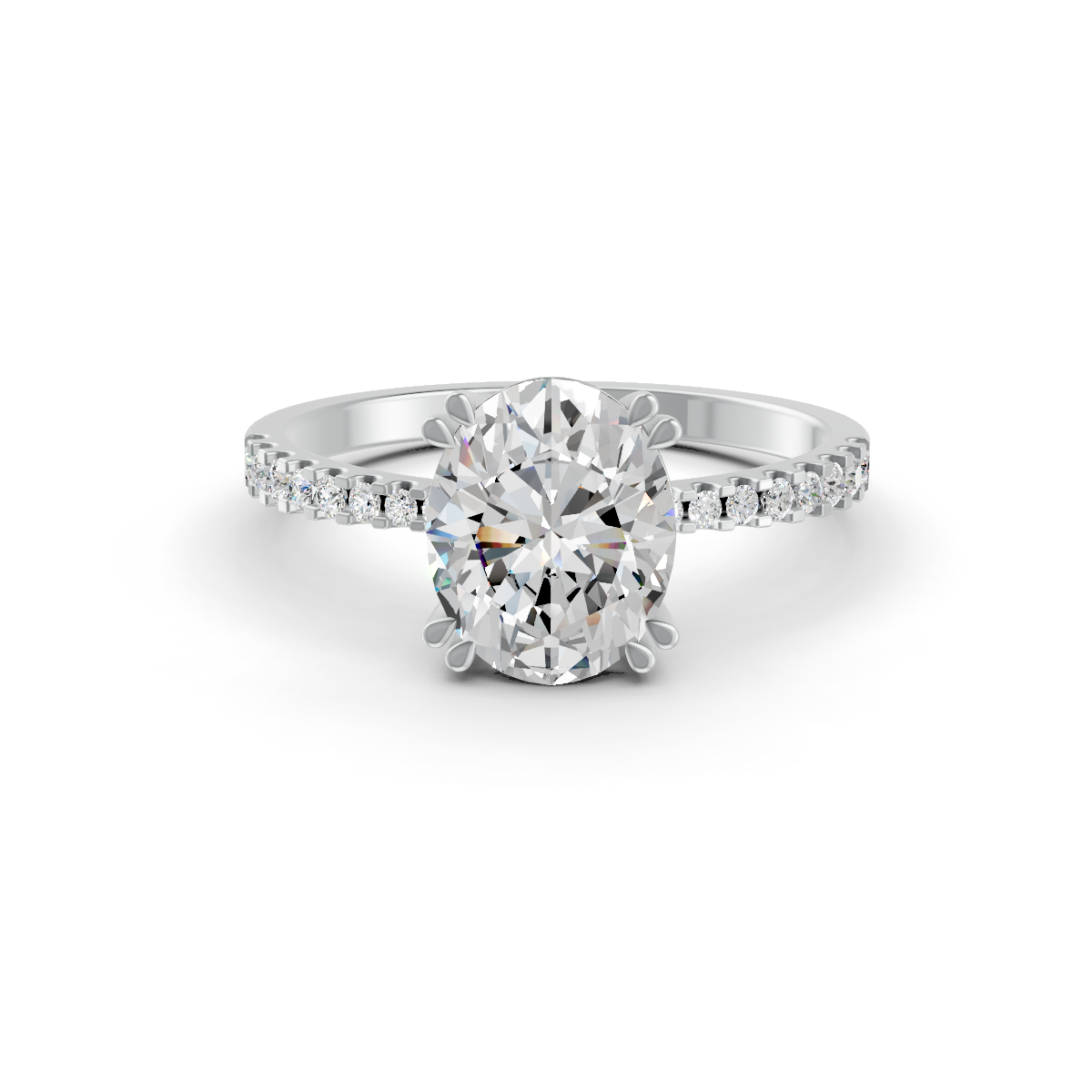 1.85Ct Oval Cut Moissanite Women Engagement Ring 14K Yellow Gold Plated