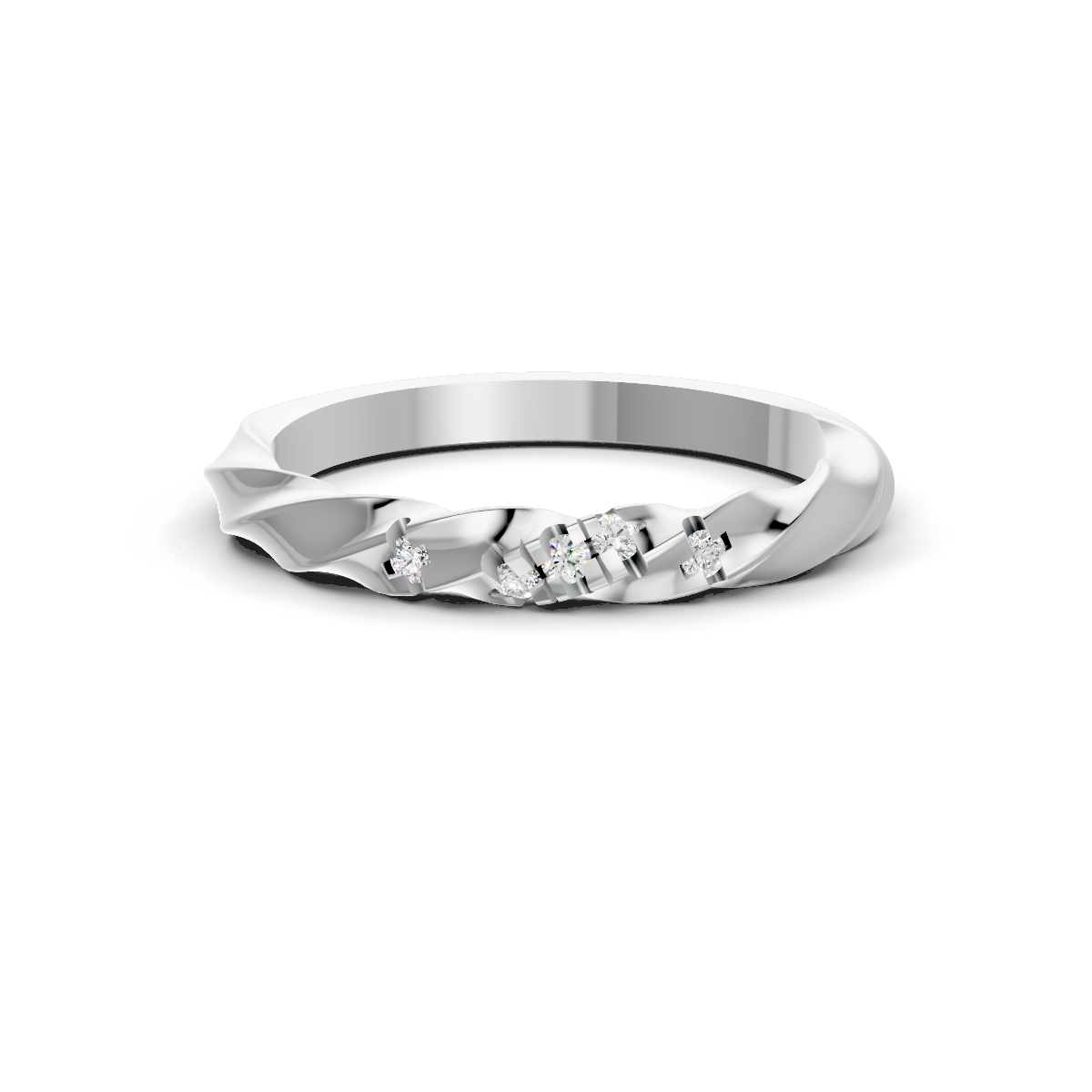 0.04Ct Round Cut Moissanite Women Engagement Ring 14K Gold Plated