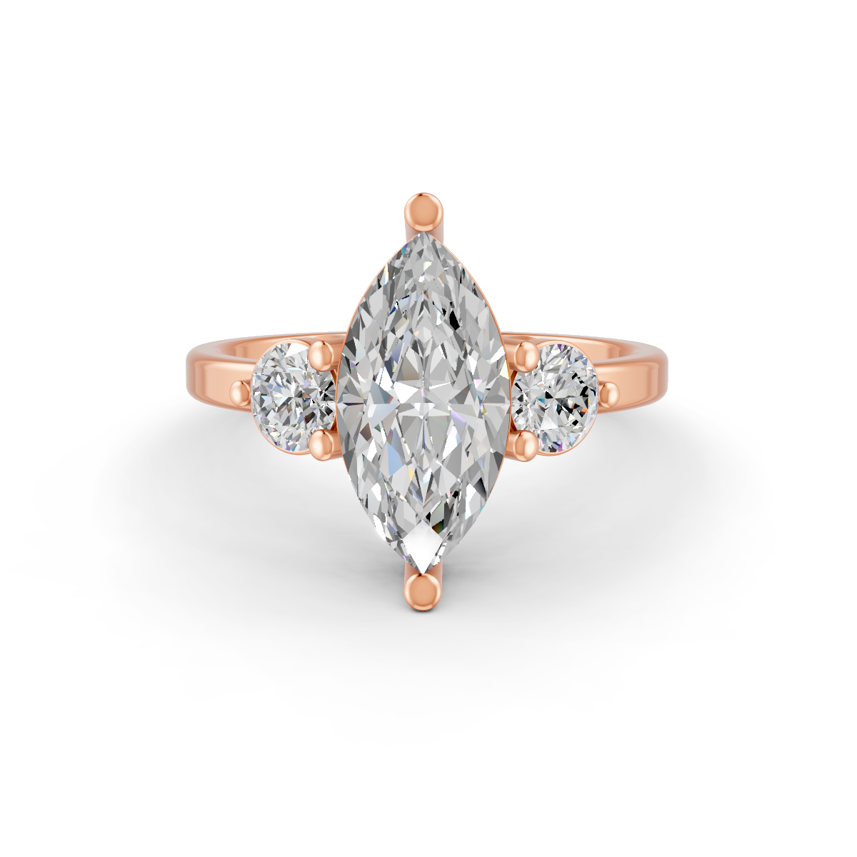 1.89Ct Marquise Cut Moissanite Women's Engagement Ring 14K Yellow Gold Plated