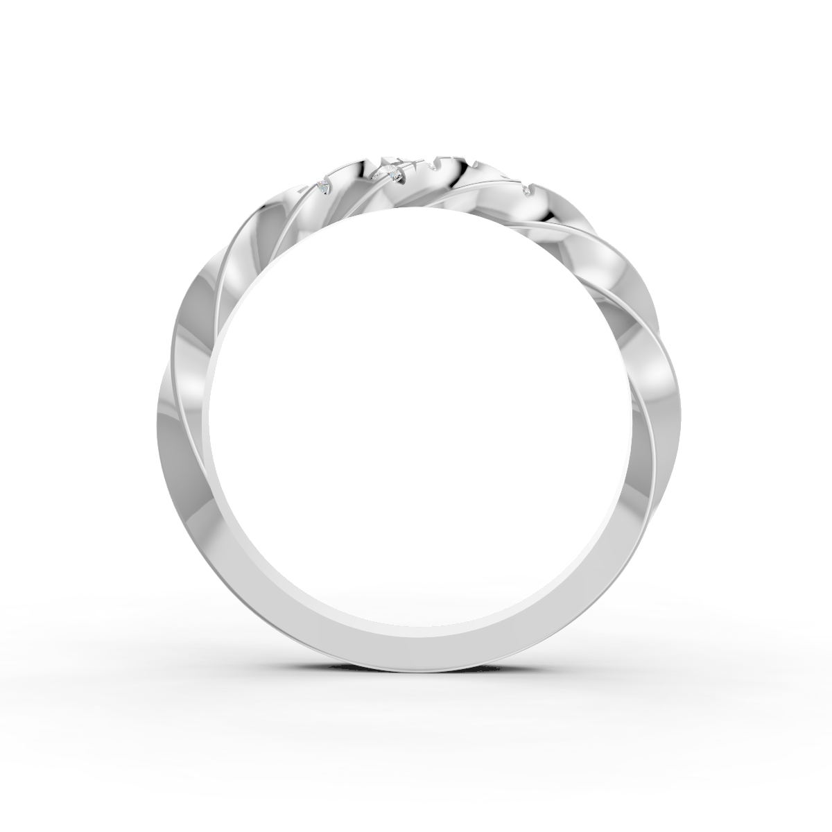 0.04Ct Round Cut Moissanite Women Engagement Ring 14K Gold Plated