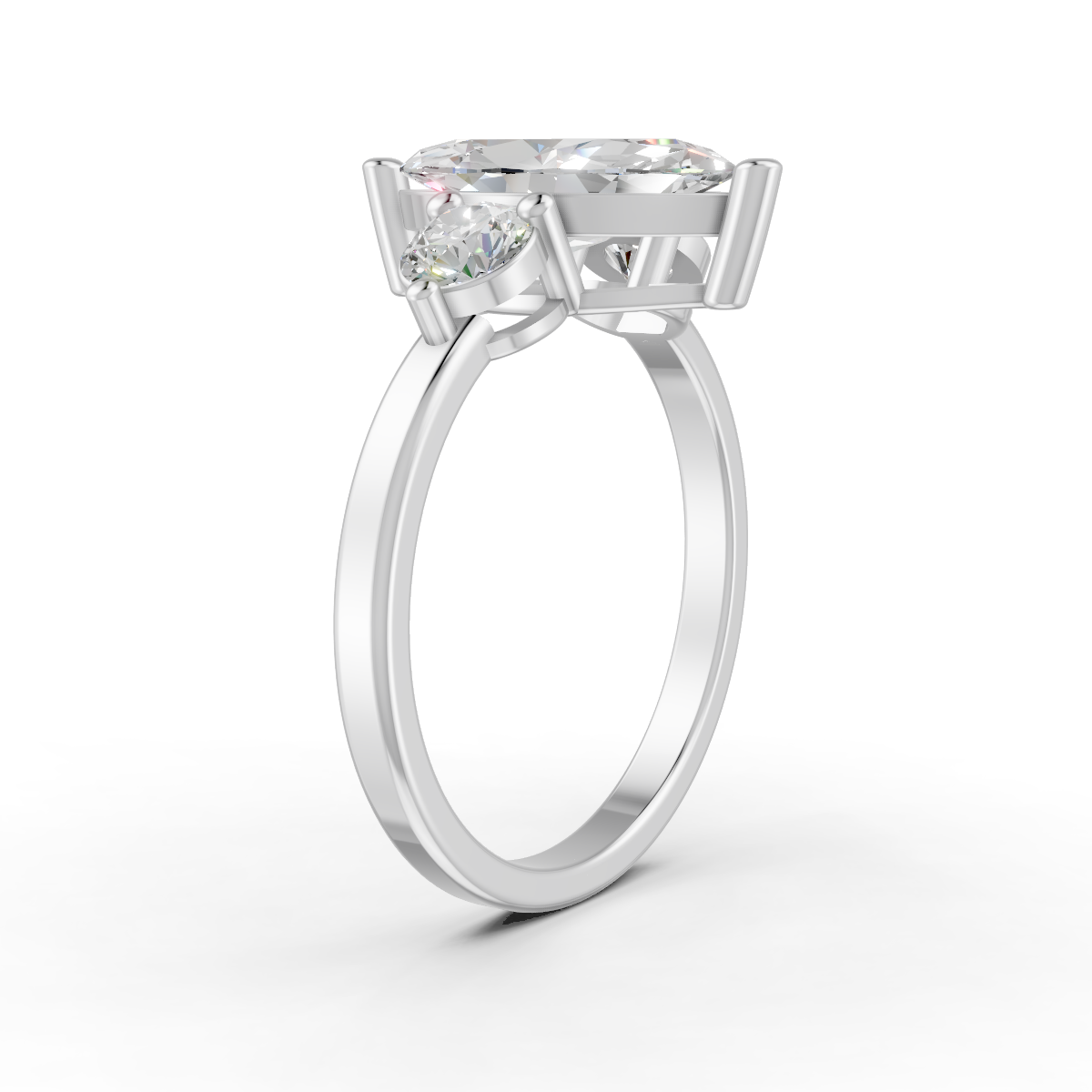 1.89Ct Marquise Cut Moissanite Women's Engagement Ring 14K Yellow Gold Plated