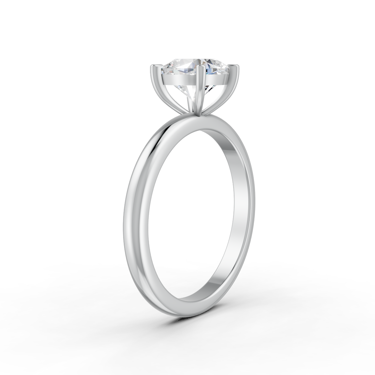 1-5 Ct Cushion Cut Real Moissanite 4 Prong Solitaire Ring 14K Yellow Gold Plated