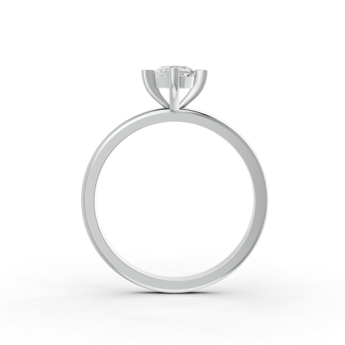 1-5 Ct Marquise Cut Real Moissanite 4 Prong Solitaire Ring 14K Yellow Gold Plated