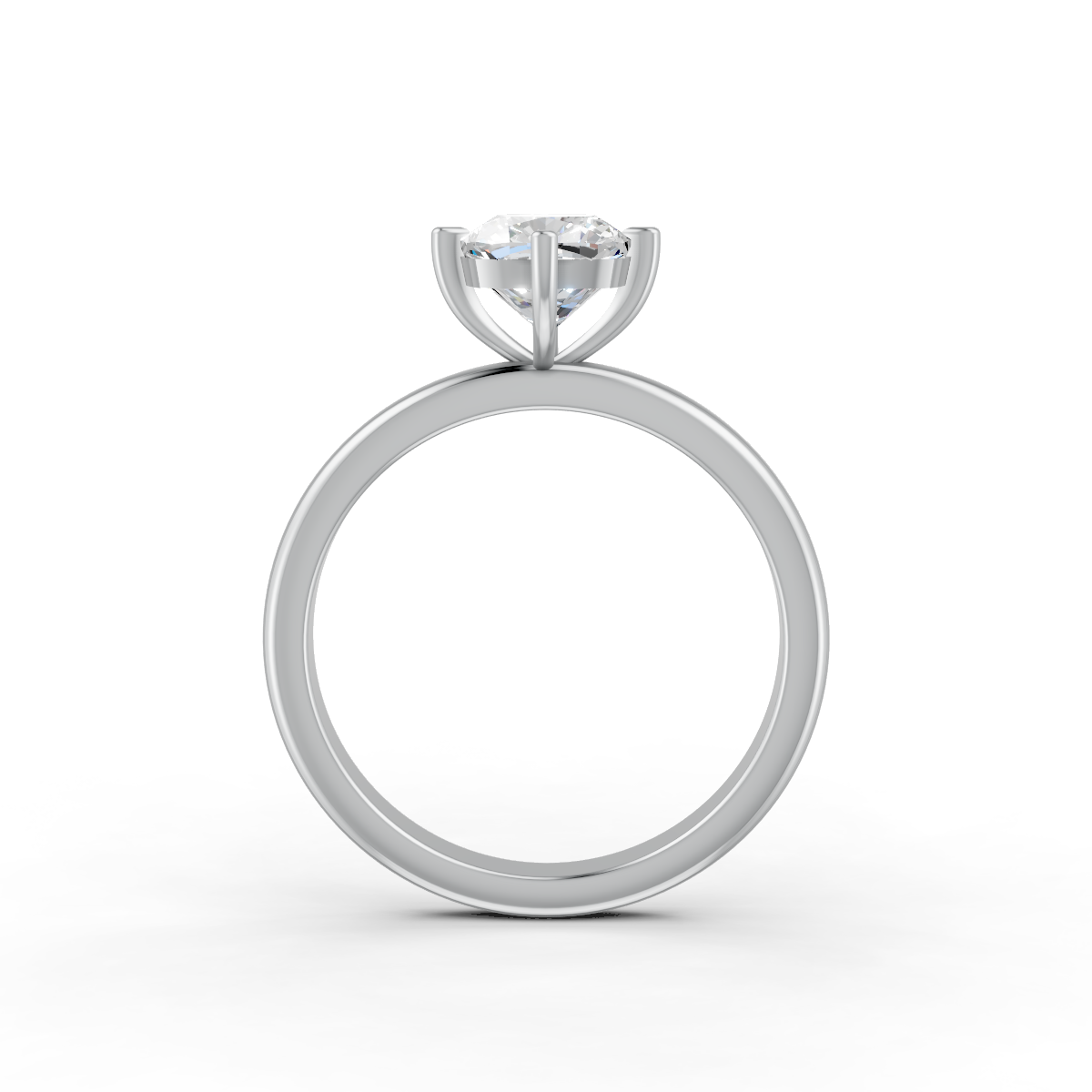 1-5 Ct Cushion Cut Real Moissanite Clow Prong Solitaire Ring 14K Yellow Gold Plated