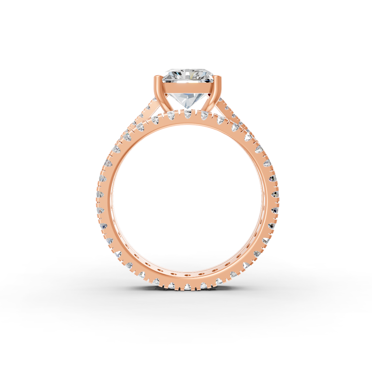 4Ct Radiant Cut Moissanite Bridal Engagement Ring 14K Yellow Gold Plated