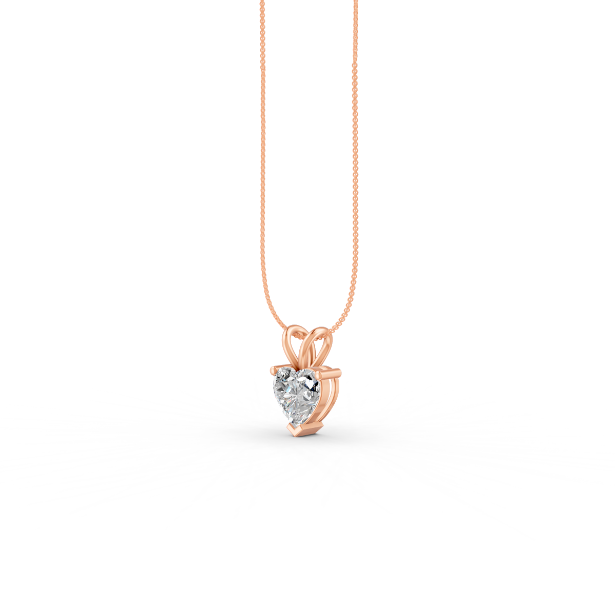 Heart Cut Moissanite Solitaire Pendant 14K Gold Plated