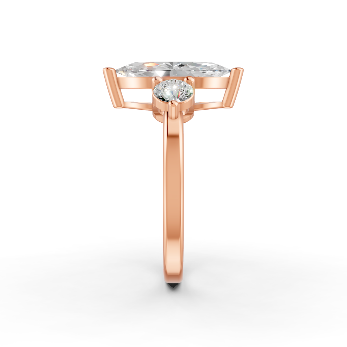 1.89Ct Marquise Cut Moissanite Women's Engagement Ring 14K Yellow Gold Plated