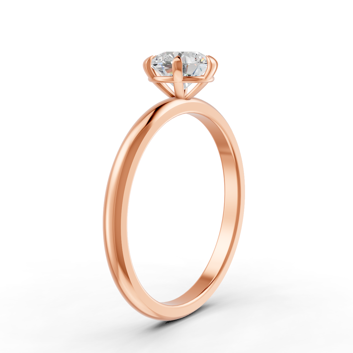 1-5 Ct Round Cut Moissanite Solitaire Engagement Ring 14K Yellow Gold Plated