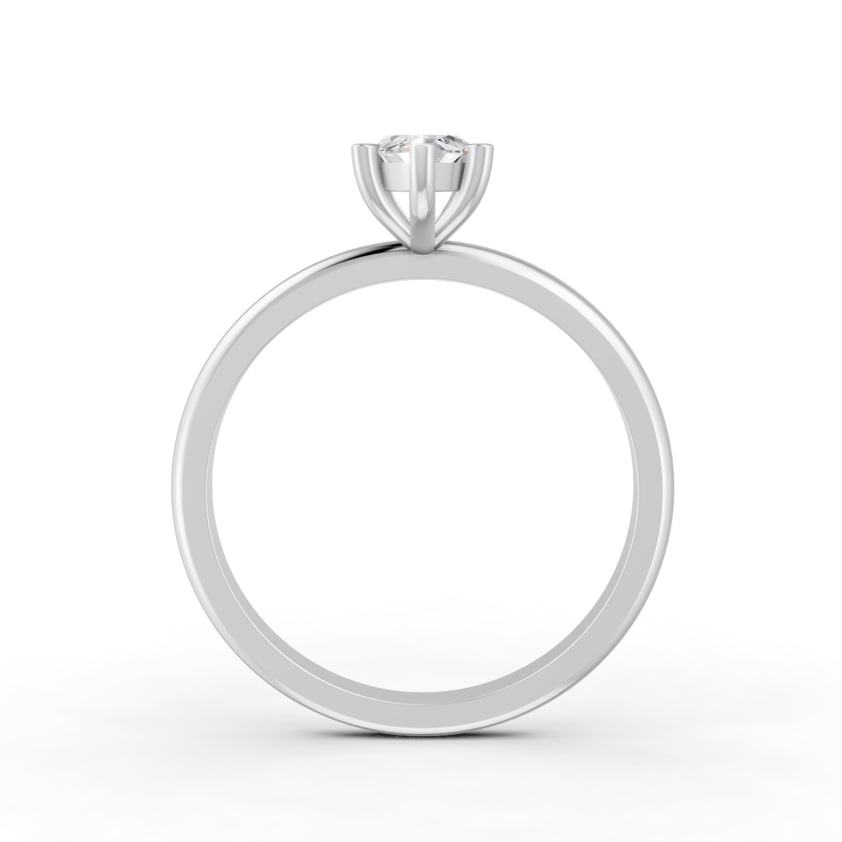 1-5 Ct Marquise Cut Real Moissanite 6 Prong Solitaire Ring 14K Yellow Gold Plated