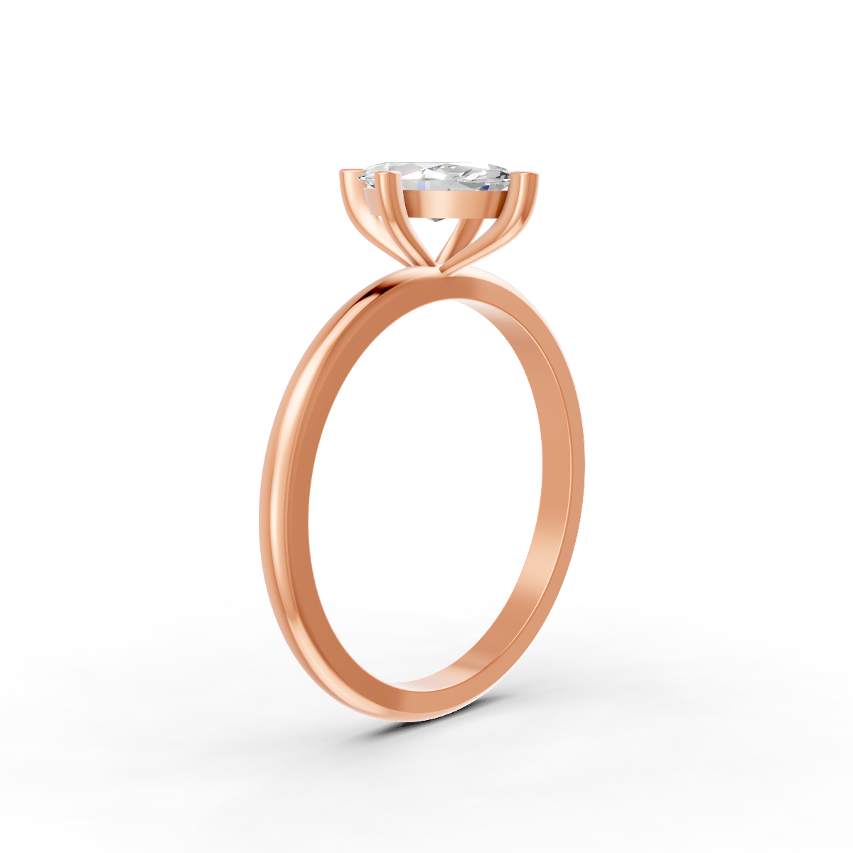 1-5 Ct Marquise Cut Real Moissanite 4 Prong Solitaire Ring 14K Yellow Gold Plated