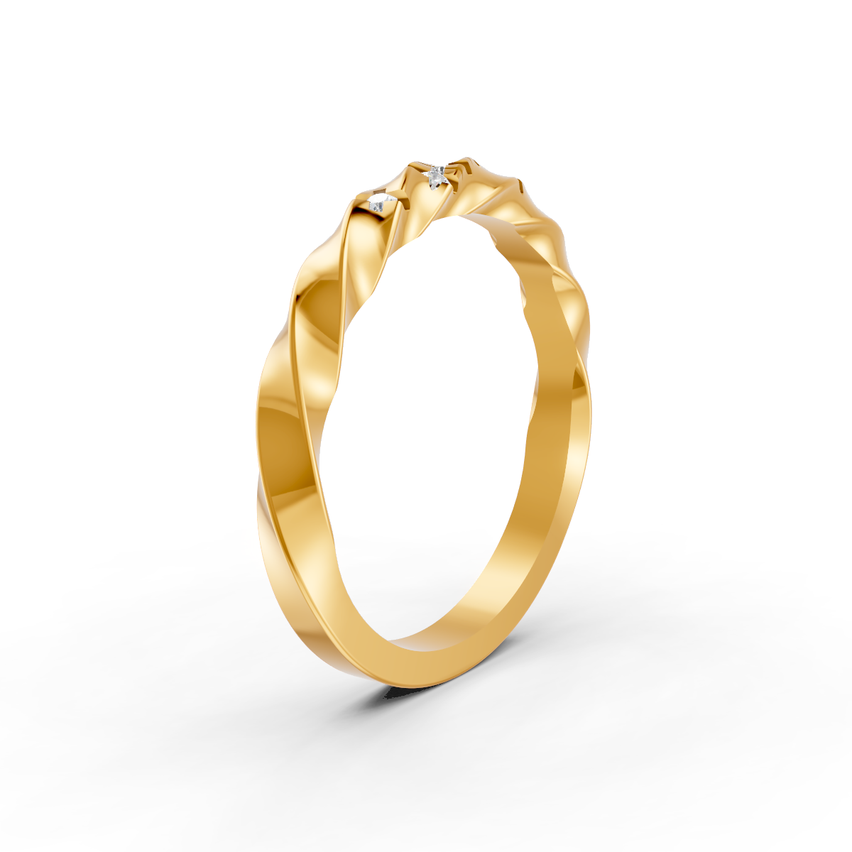 0.04Ct Round Cut Moissanite Women Engagement Ring 14K Gold Plated