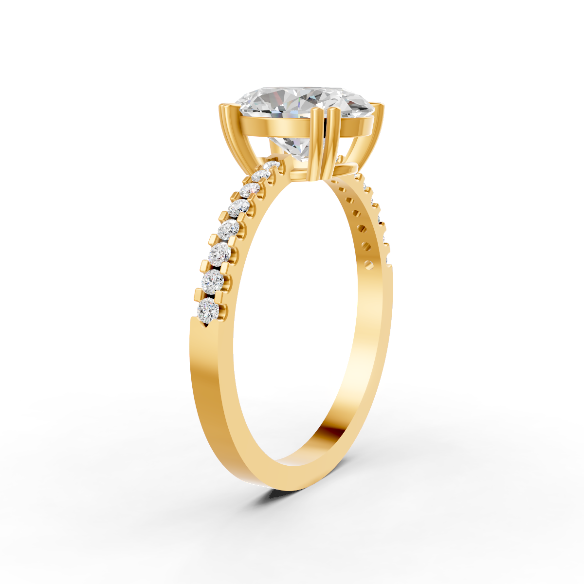 1.85Ct Oval Cut Moissanite Women Engagement Ring 14K Yellow Gold Plated