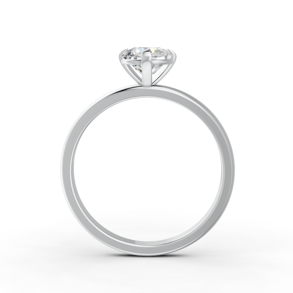1-5 Ct Round Cut Real Moissanite 3 Prong Solitaire Ring 14K Yellow Gold Plated