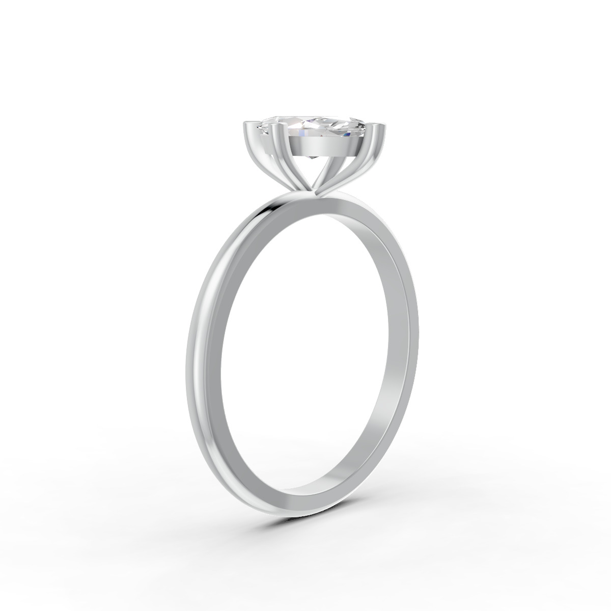 1-5 Ct Marquise Cut Real Moissanite 4 Prong Solitaire Ring 14K Yellow Gold Plated