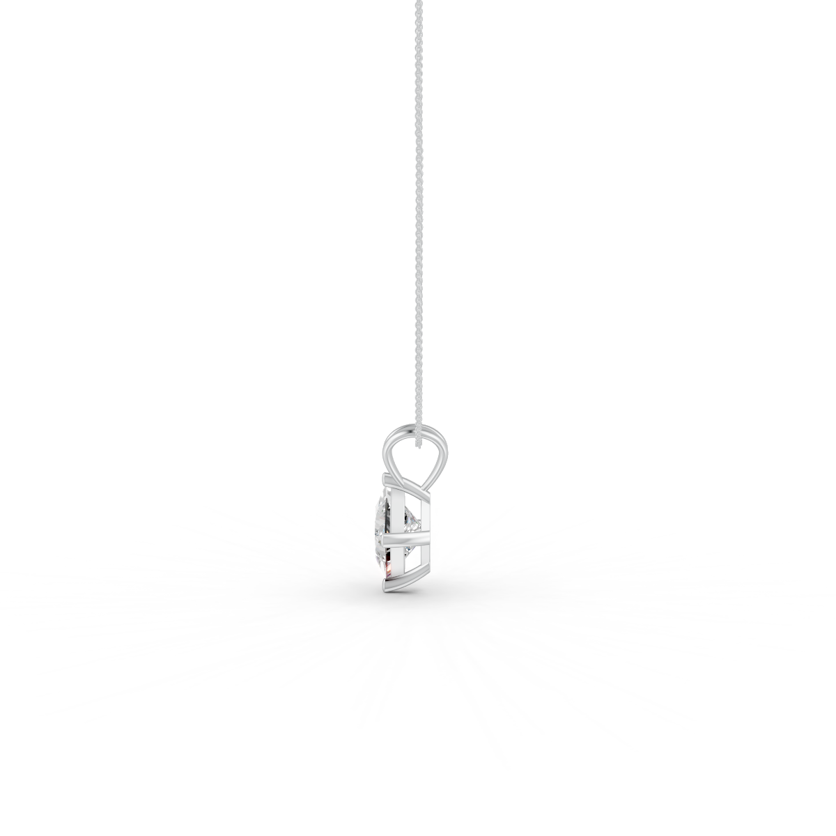 Princess Cut Moissanite Solitaire Pendant 14K Yellow Gold Plated