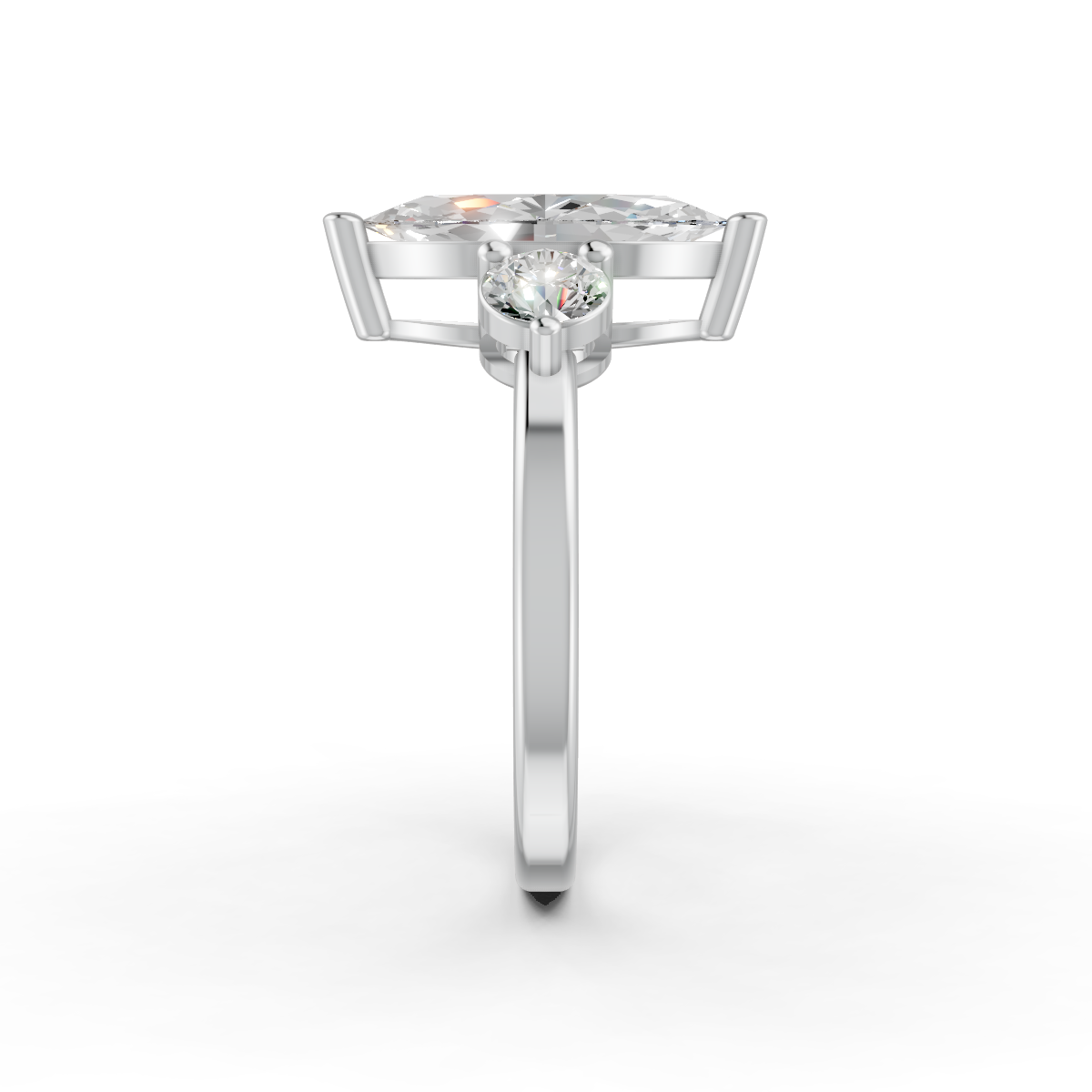 1.89Ct Marquise Cut Moissanite Women's Engagement Ring 14K Yellow Gold Plated