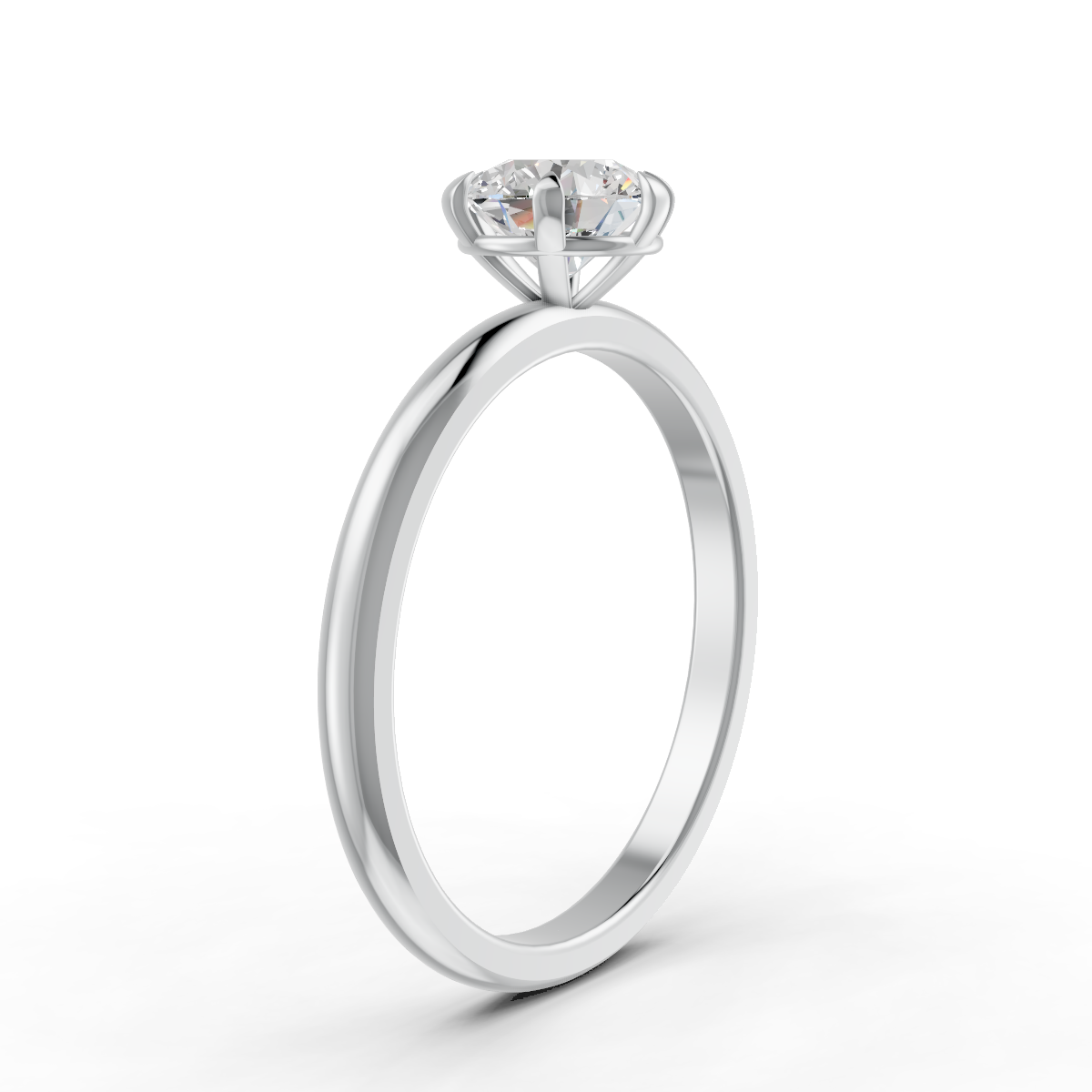 1-5 Ct Round Cut Moissanite Solitaire Engagement Ring 14K Yellow Gold Plated