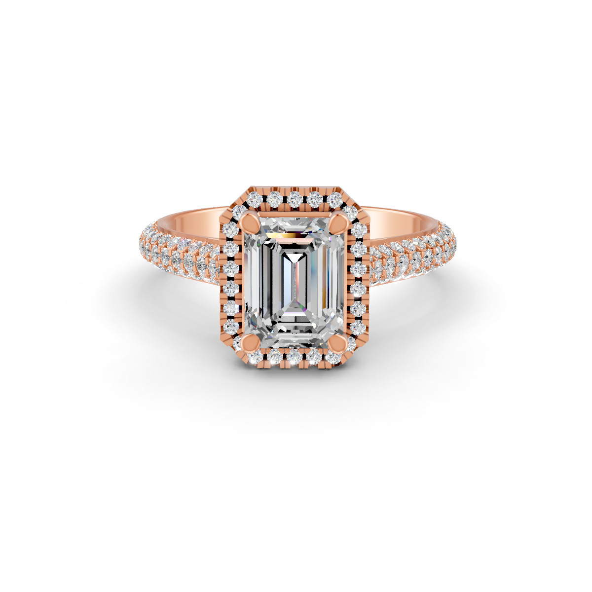 2.34 Ct Radiant Cut Certified Moissanite Engagement Ring 14K Yellow Gold Plated