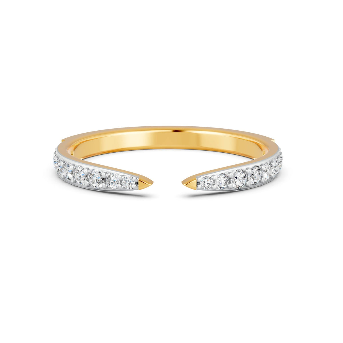 0.24Ct Round Cut Moissanite Couple Wedding Band Ring 14K Gold Plated