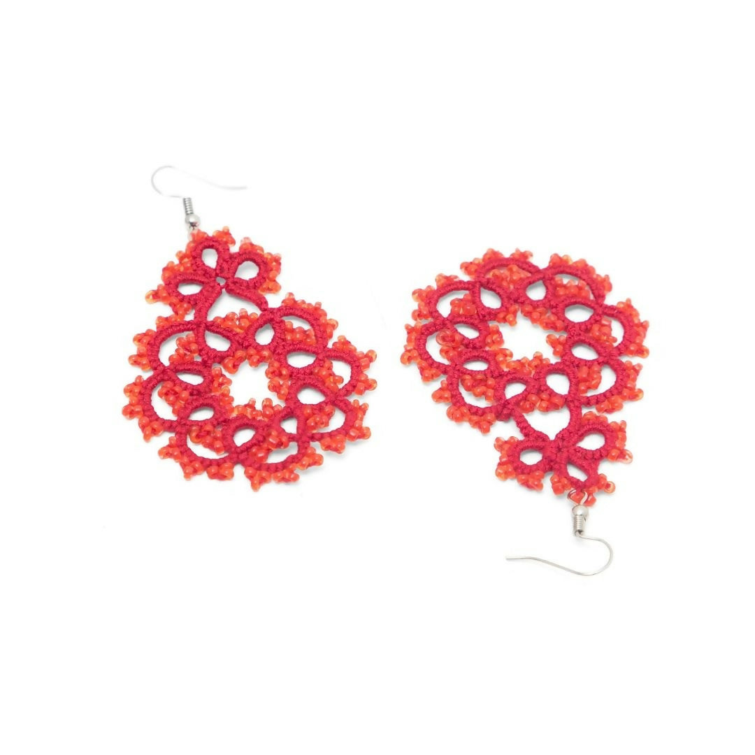 Scarlet Symphony Earrings
