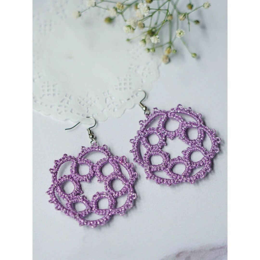 Violet Glimmer Earrings